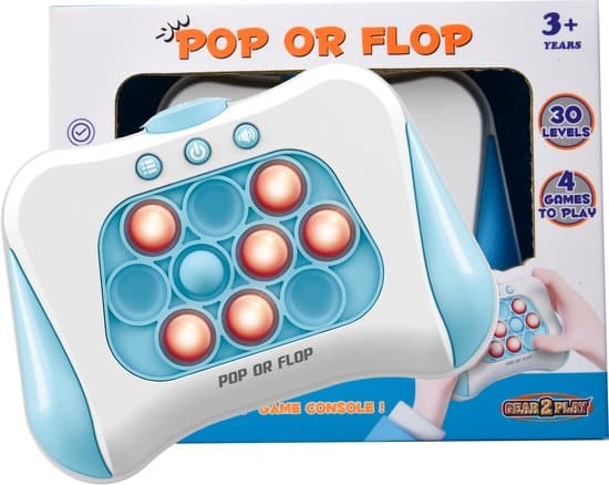pop or flop gameconsole blauw spel