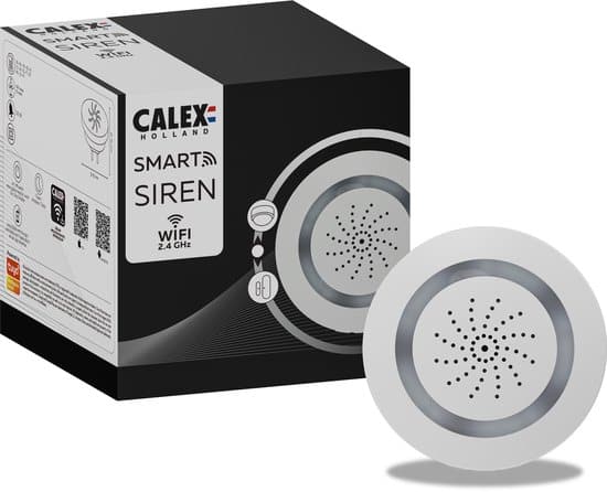 calex slimme sirene smart home alarmbeveiliging stopcontact 100db
