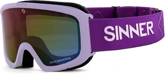 sinner duck mountain skibril mat licht paars unisex one size