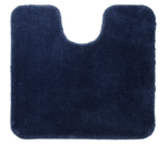 sealskin angora toiletmat 55x60 cm polyester donkerblauw