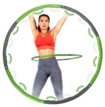 tunturi fitness hoelahoep fitness hoepel fitness hulahoop 1,8 kg groen/grijs incl. gratis fitness app