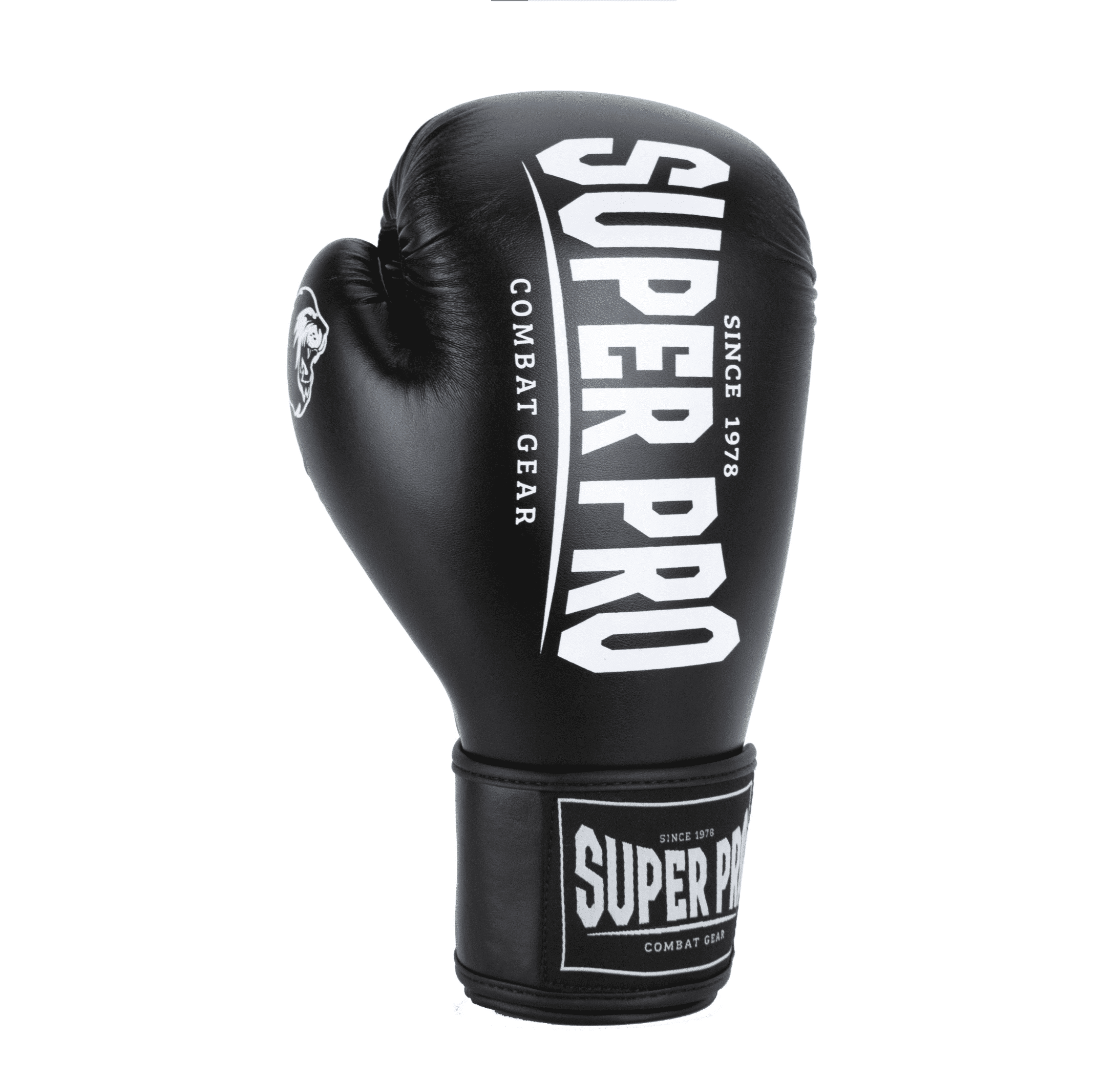 super pro combat gear champ (kick)bokshandschoenen zwart/wit 12oz