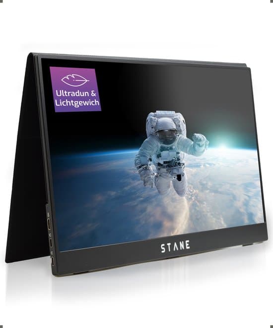 stane ips portable game monitor beeldscherm 15.6 inch hdmi & usb c full hd computerscherm draagbare monitor