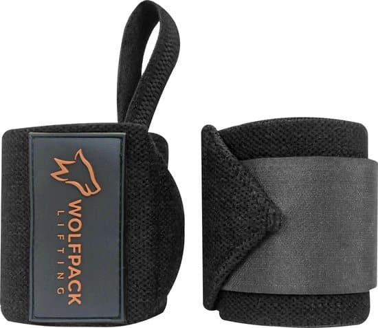 wrist wraps fitness polsbanden fitness polsbeschermers fitness accessoires sportschool zwart/bruin logo