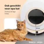heimer easy scoop elektrische kattenbak zelfreinigend met automatische/zelfreinigende 80l incl. mat & app