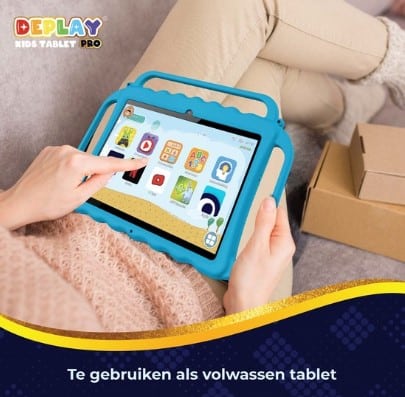 deplay kids tablet pro kindertablet ouder control app rood android 12 10 inch